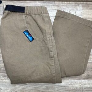 Kavu Chilliwack Pants Men Small Brown Cotton Canvas Climbing Belted Outdoor Hike